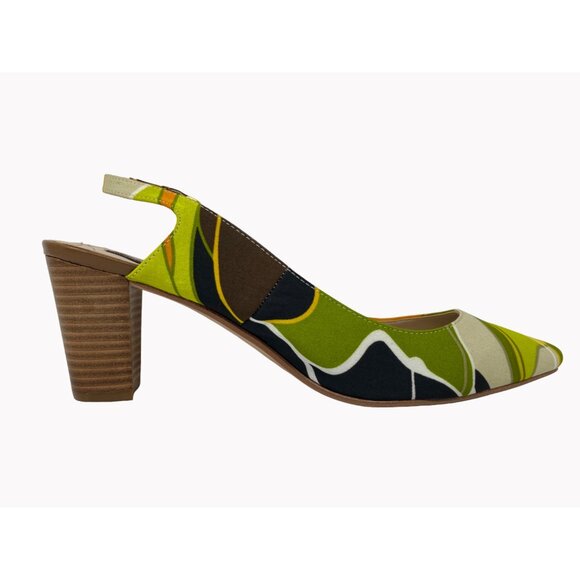 Adrienne Vittadini Merry Womens Size 10M Multicolor Slingback Block Heel Pumps - Picture 6 of 13